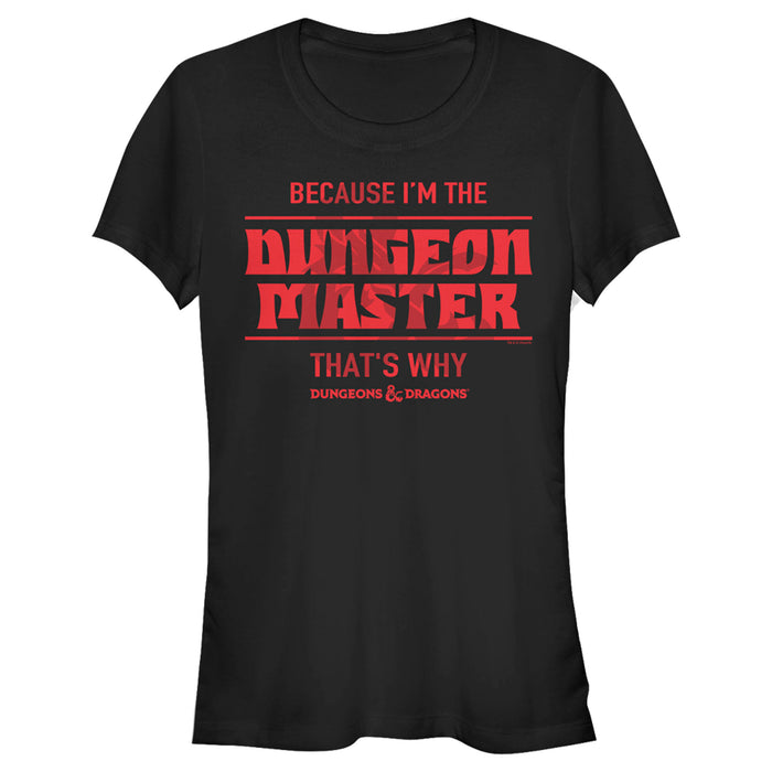 fifth sun Junior's Dungeons & Dragons Because I'm the Dungeon Master That's Why T-Shirt