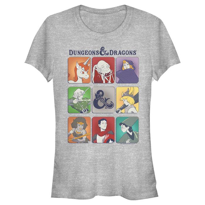 fifth sun Junior's Dungeons & Dragons Cartoon Character Panels T-Shirt
