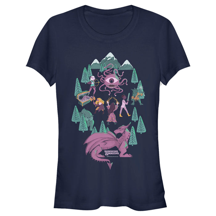 fifth sun Junior's Dungeons & Dragons Let The Adventure Begin Watch Out For Monsters T-Shirt