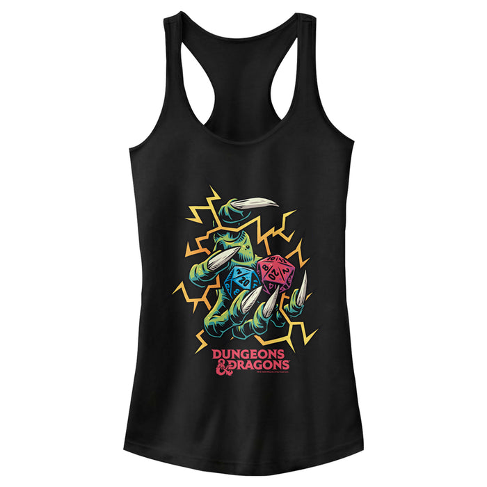 fifth sun Junior's Dungeons & Dragons Monster Claw Dice Roll Racerback Tank Top