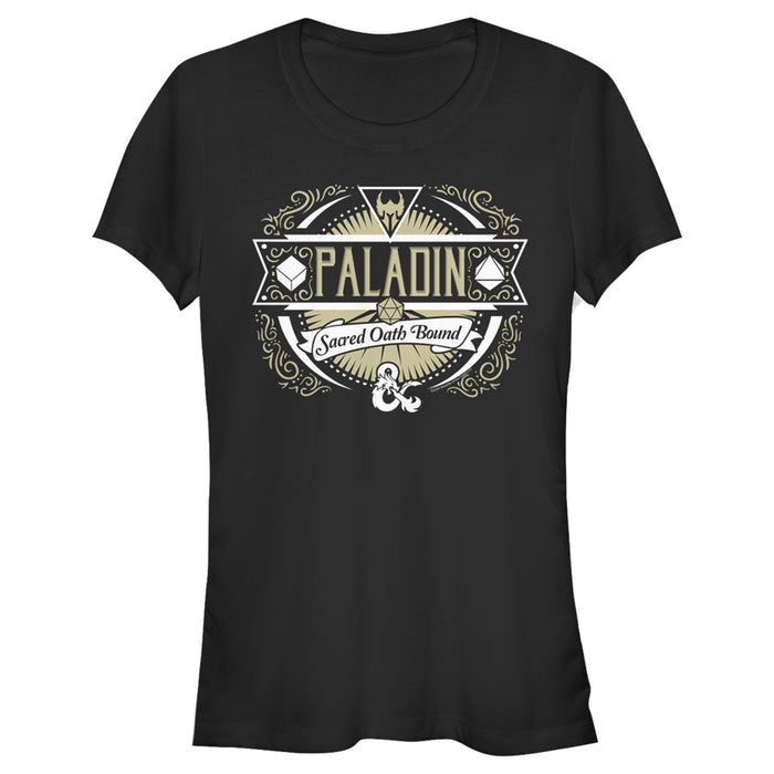 fifth sun Junior's Dungeons & Dragons Paladin Sacred Oath Bound Badge T-Shirt