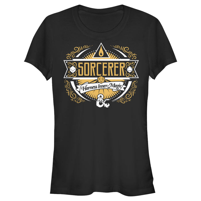 fifth sun Junior's Dungeons & Dragons Sorcerer Harness Inner Magic Badge T-Shirt