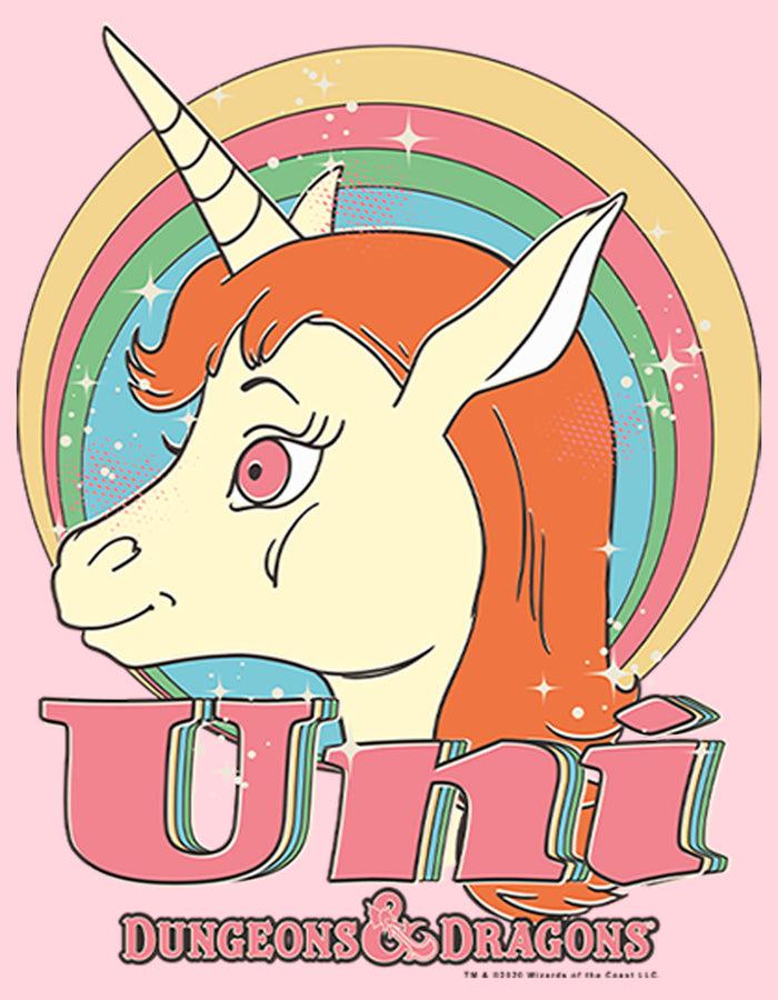 Fifth Sun Junior's Dungeons & Dragons Uni Unicorn Cartoon T-Shirt