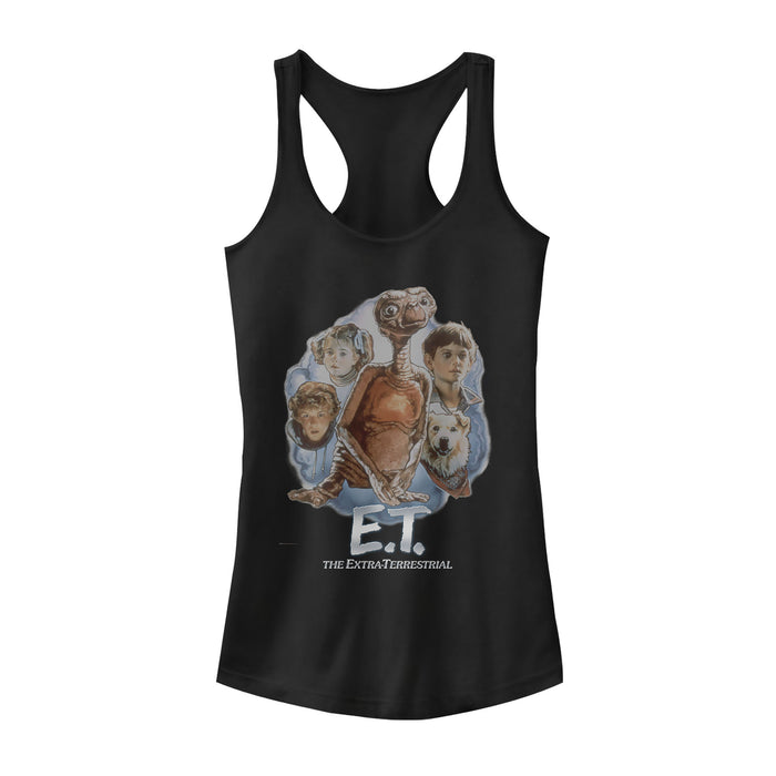 fifth sun Junior's E.T. the Extra-Terrestrial New Family Racerback Tank Top