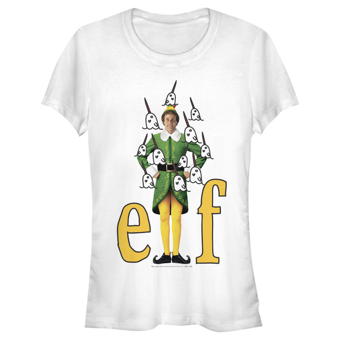 fifth sun Junior's Elf Buddy & Mr. Narwhal Cartoon T-Shirt