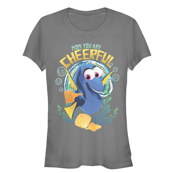 fifth sun Junior's Finding Dory Cheerful Mom T-Shirt