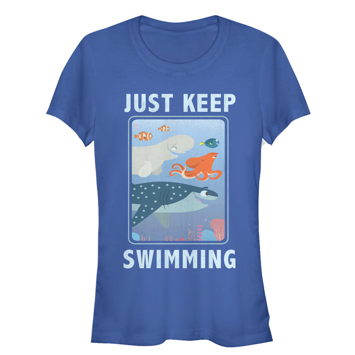 fifth sun Junior's Finding Dory Keep Swimming Frame T-Shirt