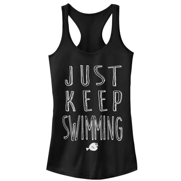 fifth sun Junior's Finding Dory Keep Swimming Racerback Tank Top