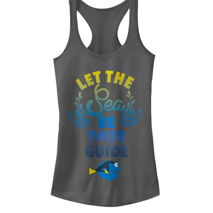 fifth sun Junior's Finding Dory Let the Sea be Your Guide Racerback Tank Top