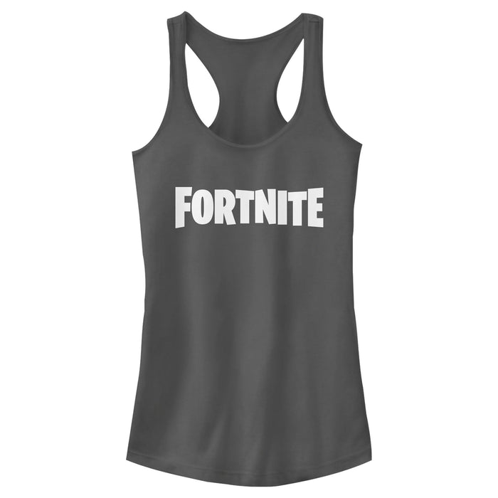 Fifth Sun Junior's Fortnite Classic White Logo Racerback Tank Top