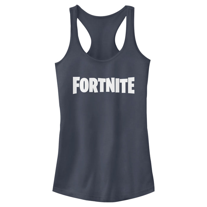 fifth sun Junior's Fortnite Classic White Logo Racerback Tank Top