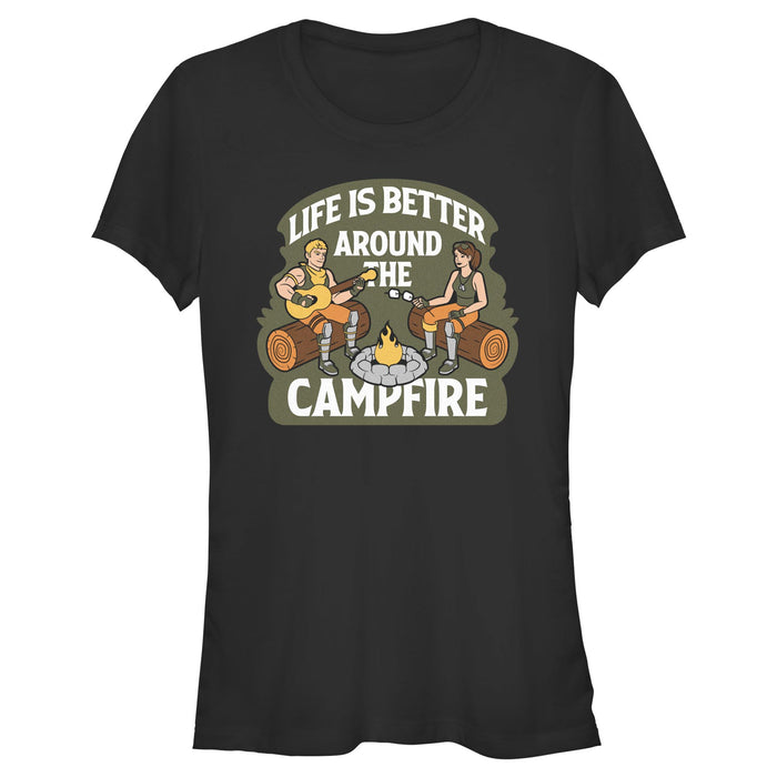 fifth sun Junior's Fortnite Life Is Better Around the Campfire T-Shirt