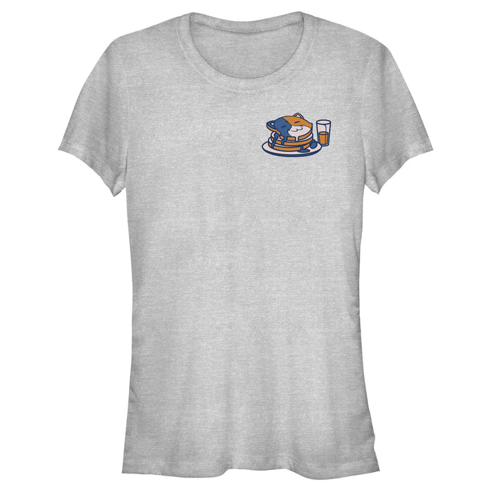 fifth sun Junior's Fortnite Small Meowscles Pancakes T-Shirt