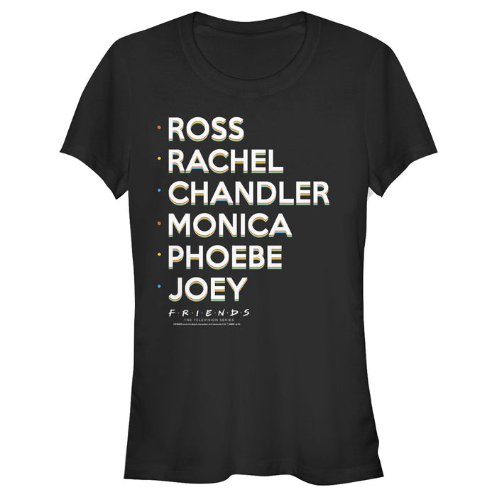 fifth sun Junior's Friends Character Name List T-Shirt