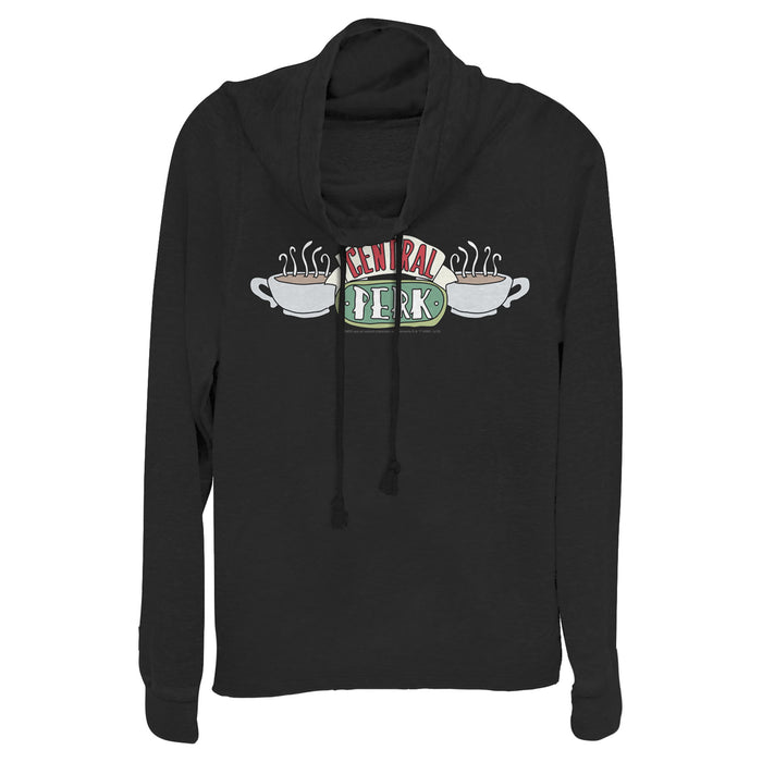 fifth sun Junior's Friends Classic Central Perk Logo Cowl Neck Sweatshirt