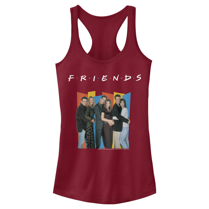 fifth sun Junior's Friends Group Geometric Pose Racerback Tank Top