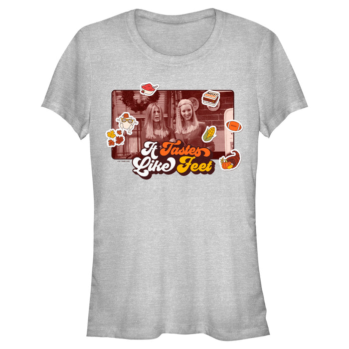 fifth sun Junior's Friends It Tastes Like Feet Thanksgiving Icons Scene T-Shirt