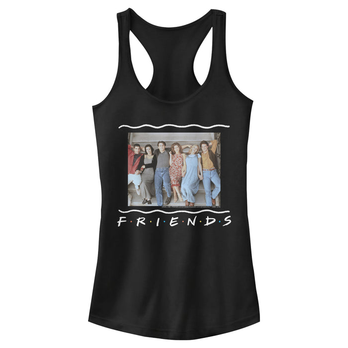 fifth sun Junior's Friends Stair Group Pose Racerback Tank Top