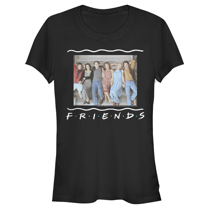 fifth sun Junior's Friends Stair Group Pose T-Shirt