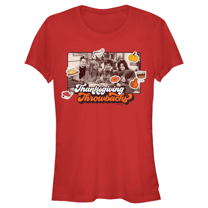 fifth sun Junior's Friends Thanksgiving Throwbacks Scene T-Shirt