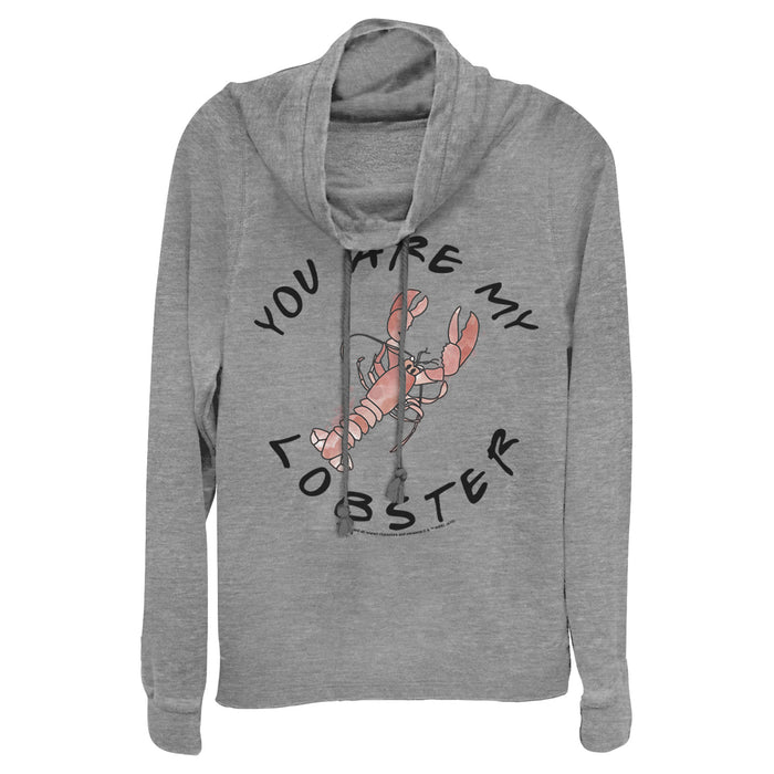 fifth sun Junior's Friends You Are My Lobster Quote Cowl Neck Sweatshirt
