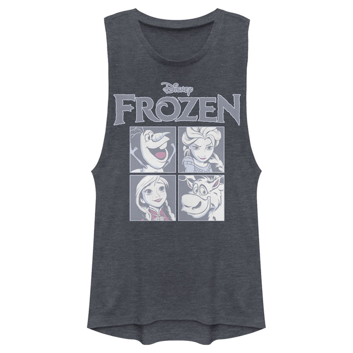 fifth sun Junior's Frozen Character Squares Festival Muscle Tee