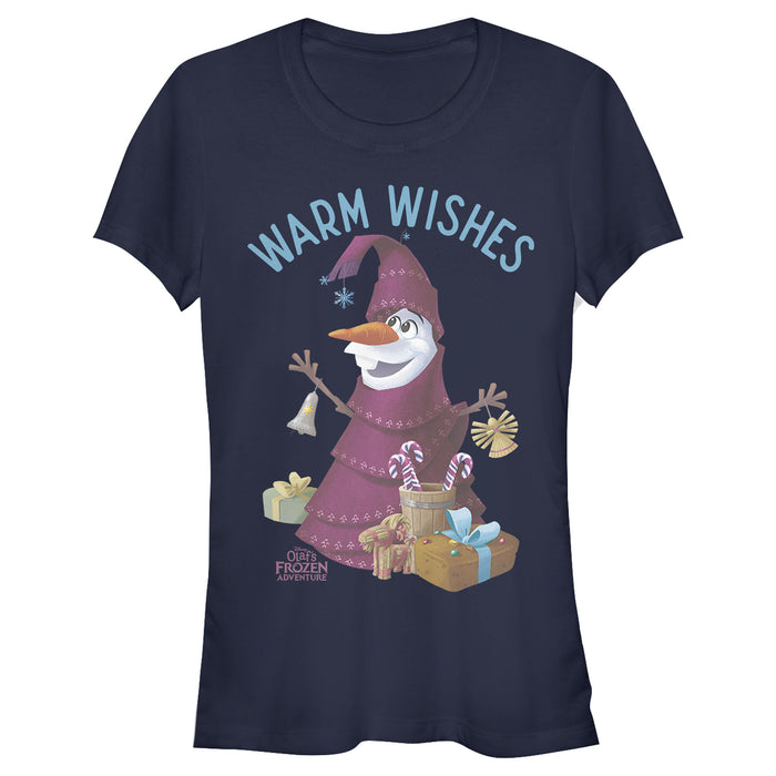 fifth sun Junior's Frozen Christmas Olaf Wishes T-Shirt