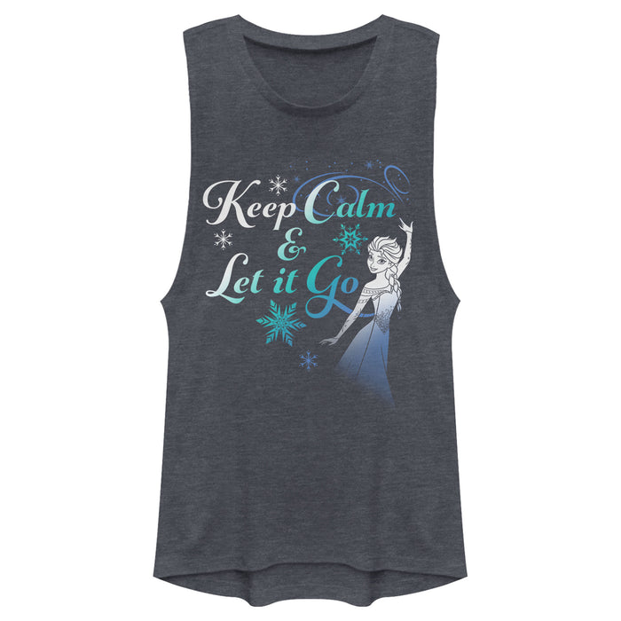 fifth sun Junior's Frozen Elsa Keep Calm Festival Muscle Tee