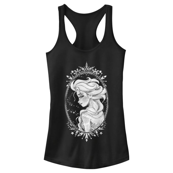 fifth sun Junior's Frozen Elsa Snow Queen Frame Racerback Tank Top