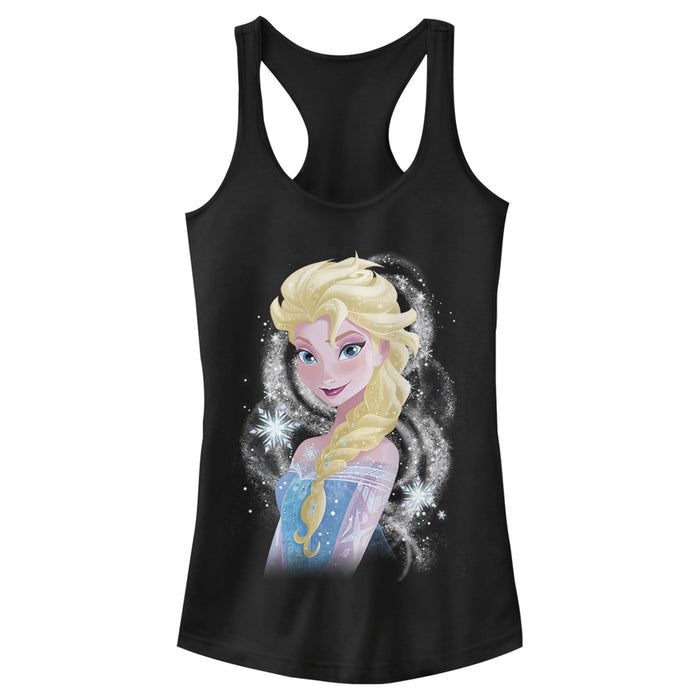 Fifth Sun Junior's Frozen Elsa Sparkle Profile Racerback Tank Top