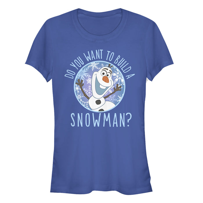 fifth sun Junior's Frozen Olaf Build Snowman T-Shirt