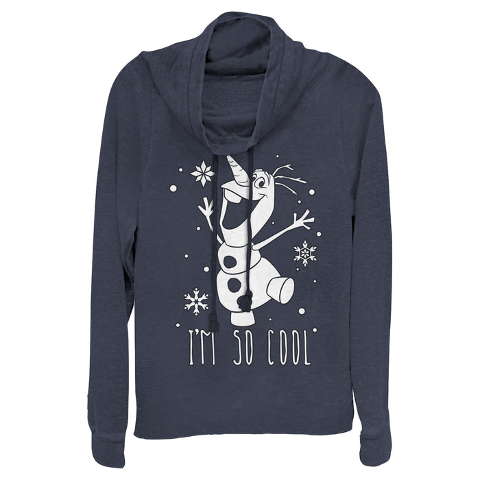 fifth sun Junior's Frozen Olaf So Cool Cowl Neck Sweatshirt