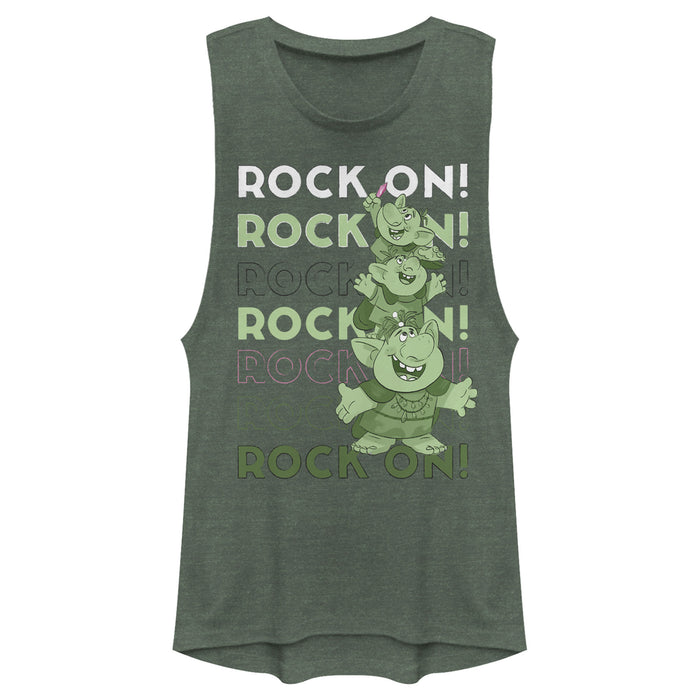 fifth sun Junior's Frozen Rock On Trolls Festival Muscle Tee