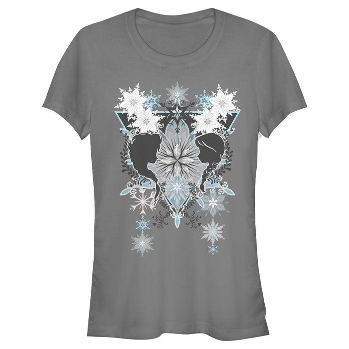 fifth sun Junior's Frozen Sister Snowflake Pattern T-Shirt