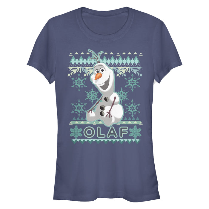 fifth sun Junior's Frozen Ugly Christmas Olaf T-Shirt