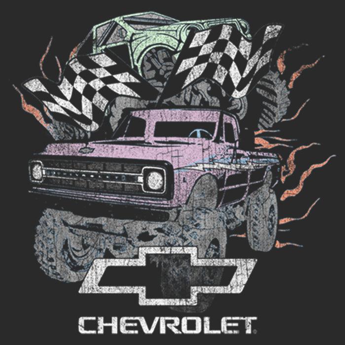 Fifth Sun Junior's General Motors Distressed Pastel Chevrolet Trucks Sweatshirt
