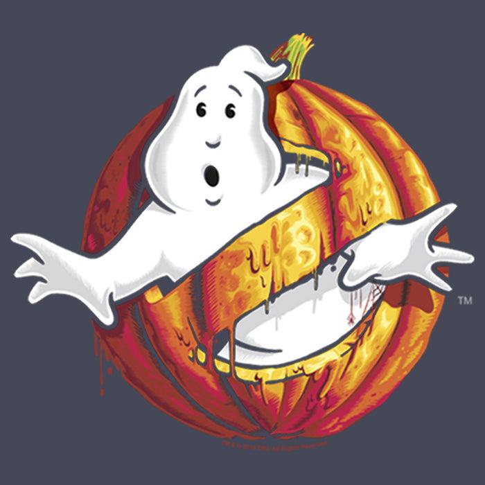 Fifth Sun Junior's Ghostbusters Halloween Pumpkin Logo Cowl Neck Sweatshirt