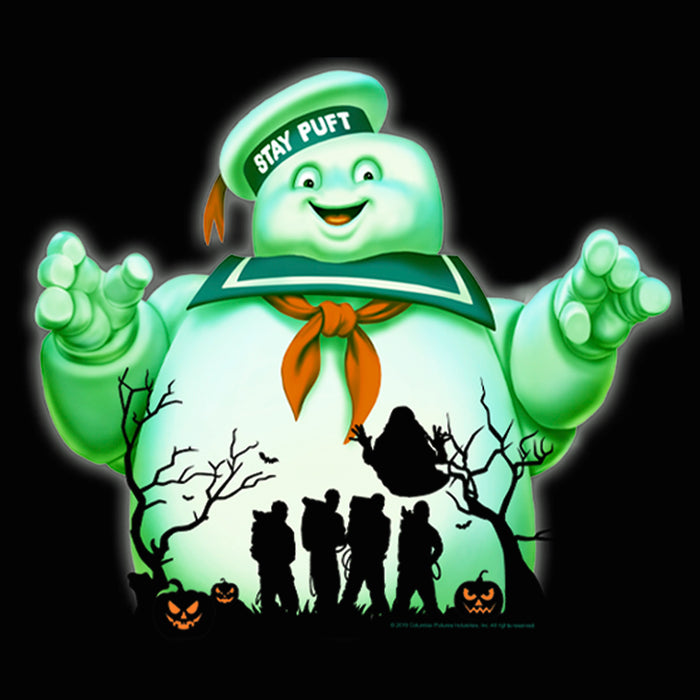 Fifth Sun Junior's Ghostbusters Halloween Stay Puft Marshmallow Man Cowl Neck Sweatshirt