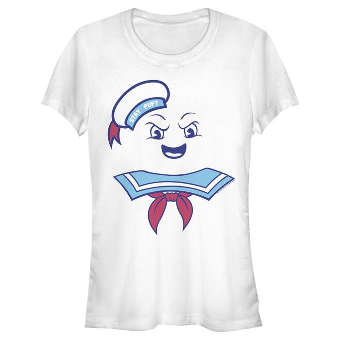 fifth sun Junior's Ghostbusters Stay Puft Marshmallow Man Face T-Shirt