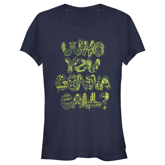 Fifth Sun Junior's Ghostbusters Who You Gonna Call Pattern T-Shirt