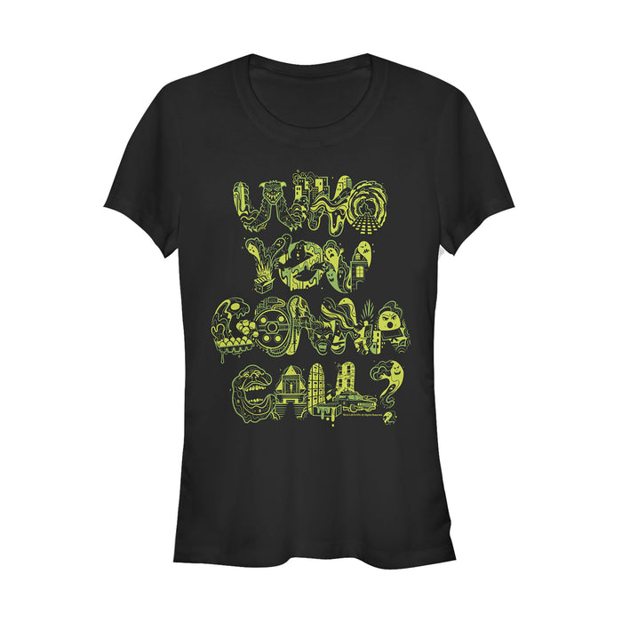 fifth sun Junior's Ghostbusters Who You Gonna Call Pattern T-Shirt