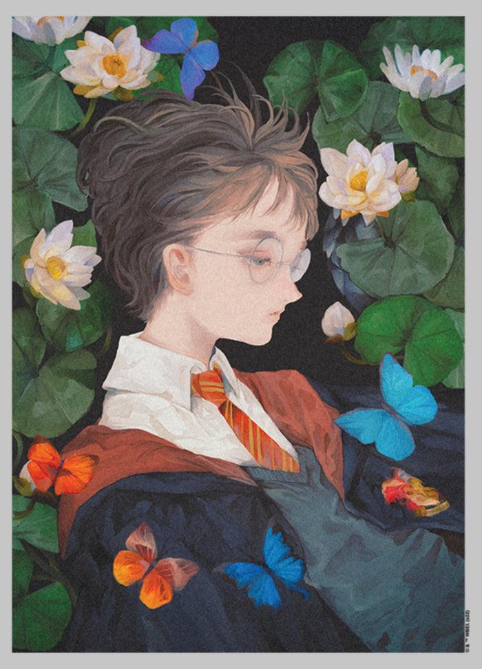 Fifth Sun Junior's Harry Potter Artistic Harry In Lily Pads T-Shirt