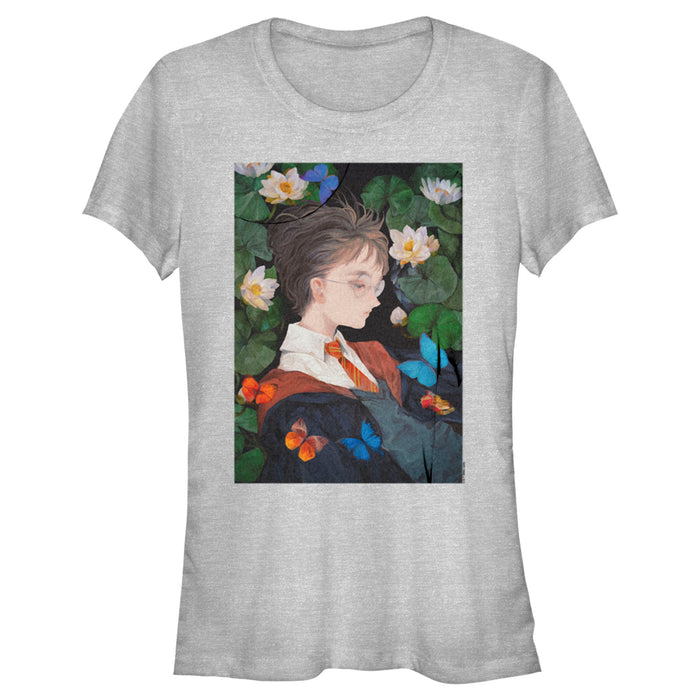 fifth sun Junior's Harry Potter Artistic Harry in Lily Pads T-Shirt