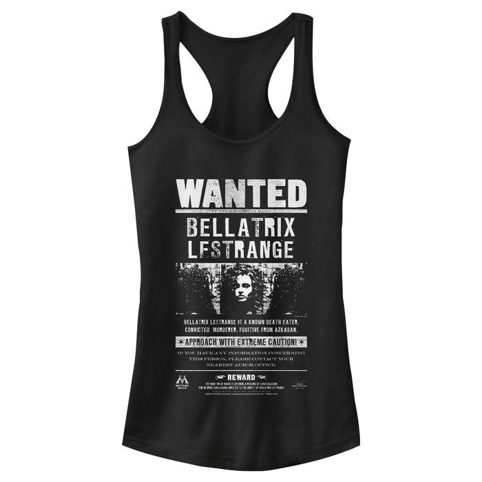 fifth sun Junior's Harry Potter Bellatrix Wanted Poster Racerback Tank Top