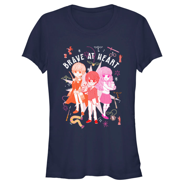 fifth sun Junior's Harry Potter Brave at Heart Anime Friends T-Shirt