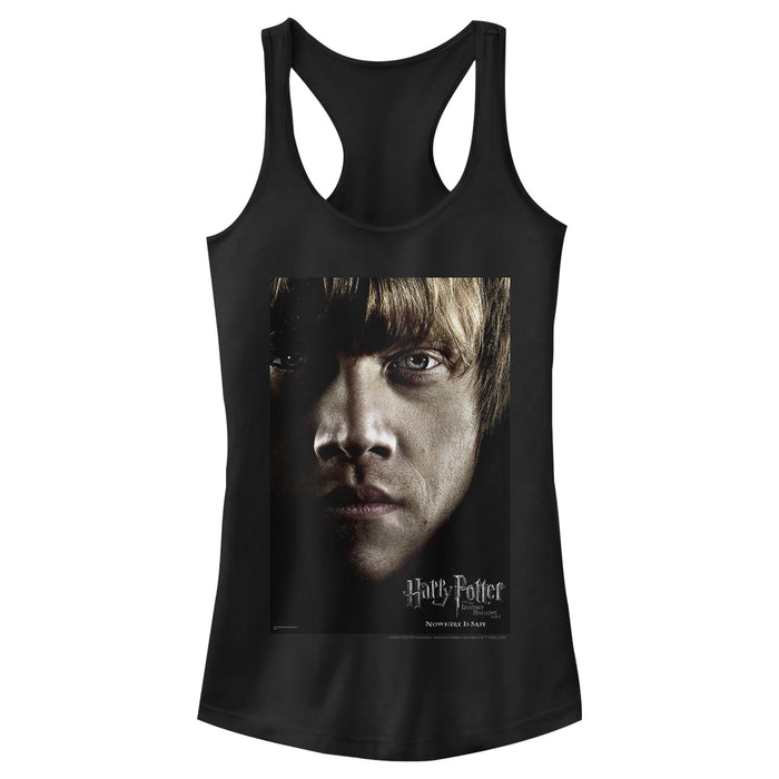 fifth sun Junior's Harry Potter Deathly Hallows Ron Character Poster Racerback Tank Top