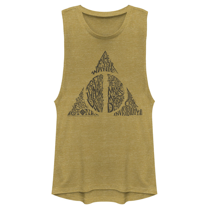 fifth sun Junior's Harry Potter Deathly Hallows Secret Festival Muscle Tee