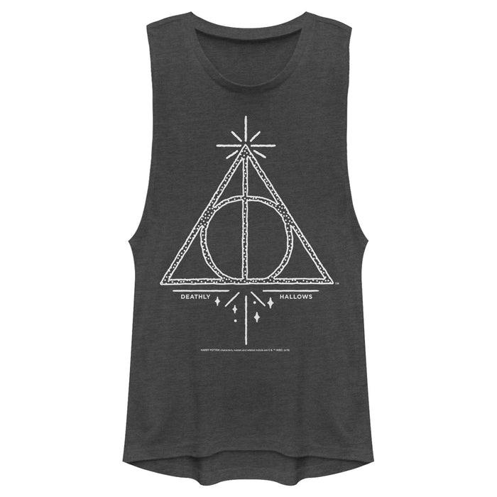 fifth sun Junior's Harry Potter Deathly Hallows Symbol Festival Muscle Tee