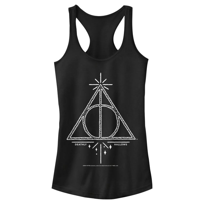 fifth sun Junior's Harry Potter Deathly Hallows Symbol Racerback Tank Top