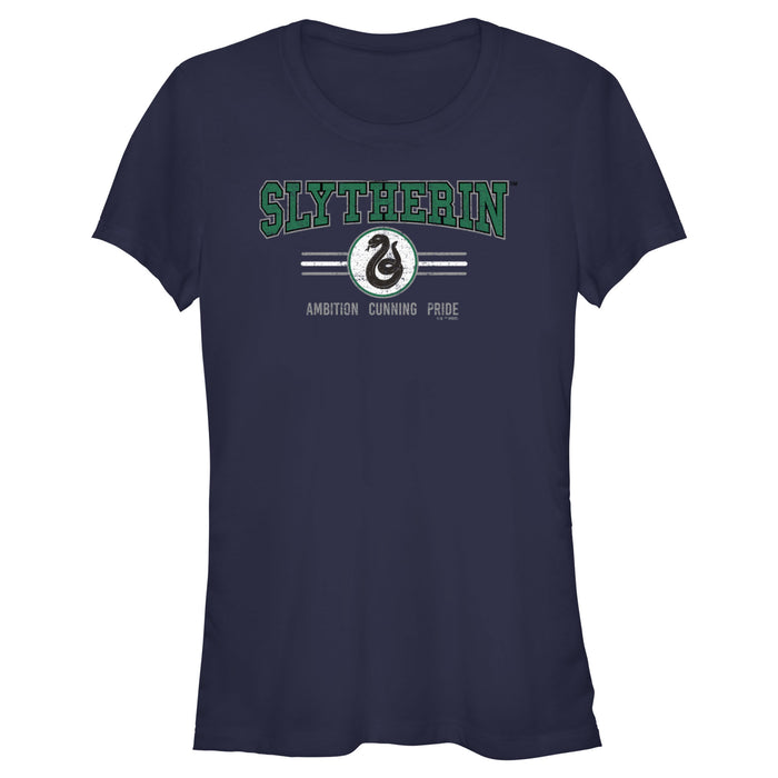 fifth sun Junior's Harry Potter Distressed Slytherin Traits T-Shirt